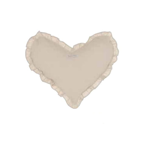BLANC MARICLO' Cuscino a forma di cuore da arredo in cotone tortora 45x35 cm A2515099BC
