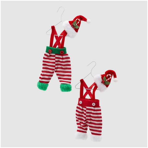 EDG Fabric dungarees with Christmas hat 2 variants (1pc)