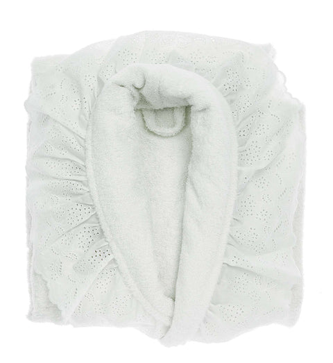 BLANC MARICLO PLATEA shawl bathrobe in white cotton TG S / M A2987899BI
