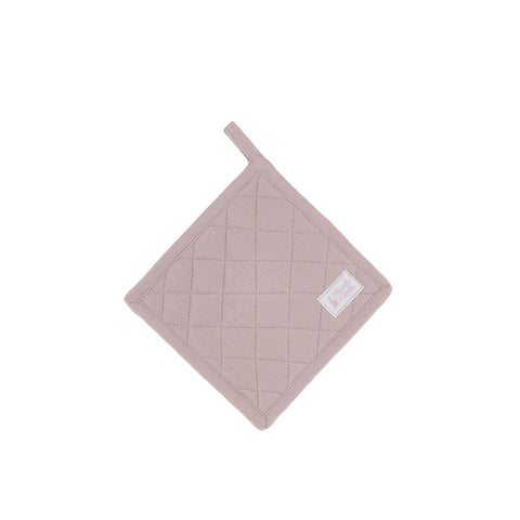 FABRIC CLOUDS Pink Shabby Chic square kitchen pot holder in cotton, Demetra 18x18 cm