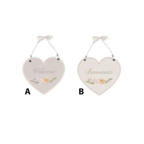 FABRIC CLOUDS Heart-shaped tag with phrase 2 variants 14x0.5x13 cm