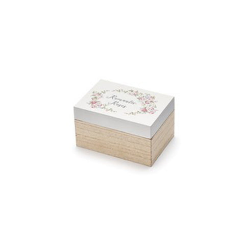 Nuages ​​en Tissu Boîte en bois "Roses Romantiques" 7x10,5 cm