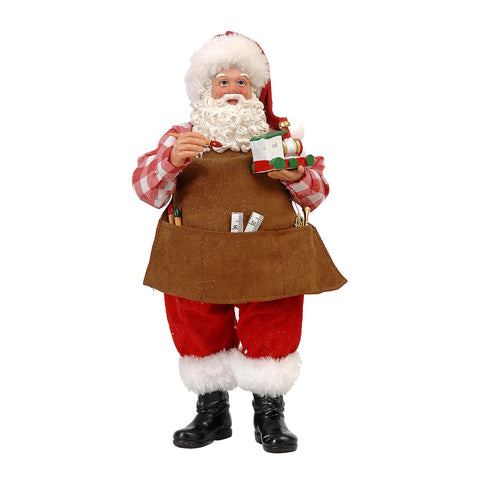 VETUR Decorazione natalizia Babbo Natale pittore con grembiule e pennello 25 cm