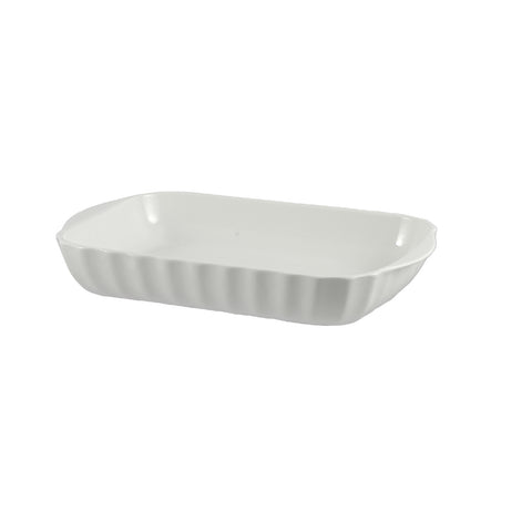 WHITE PORCELAIN Rectangular baking tray PIEVE ovenproof dish 32x22xh5 cm P000900132