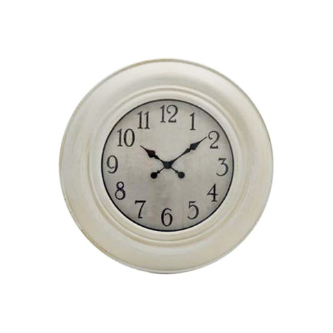 INART White polyresin wall clock Ø75 cm 3-20-925-0005