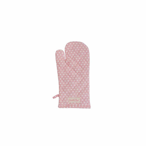 ISABELLE ROSE Pink polka dot cotton oven glove 16,5x33 cm HDTE090