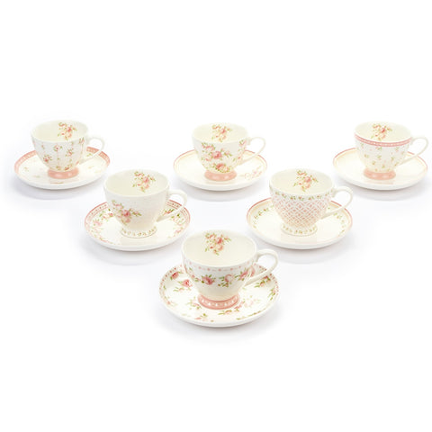 FABRIC CLOUDS Porcelain tea cup ANNETTE 6 variants 250 ml 8,8x7,2x15 cm