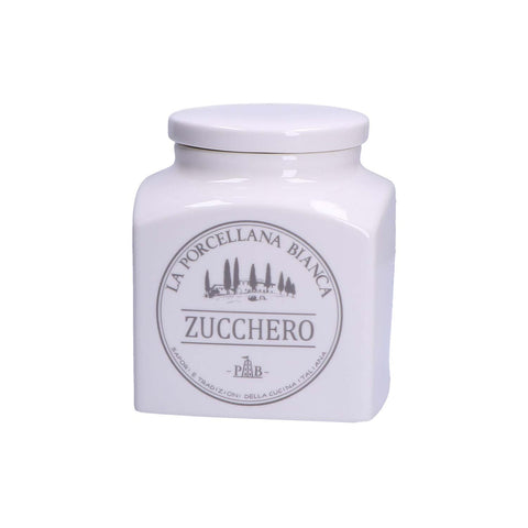 LA PORCELLANA BIANCA Porcelain sugar container H14.5 P01261100Z