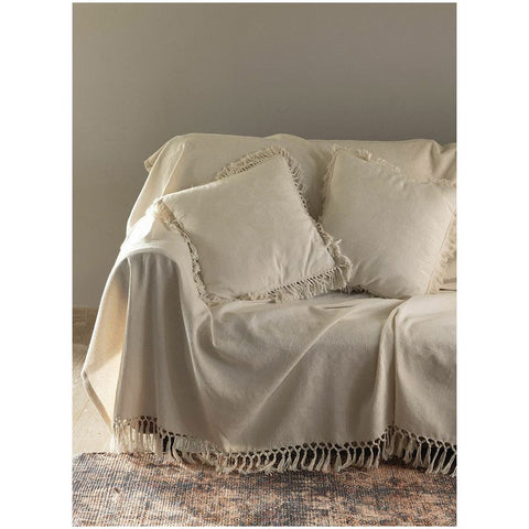 L'ATELIER 17 Square cotton cushion "Passepartout" Shabby Chic 50x50 cm 3 variants