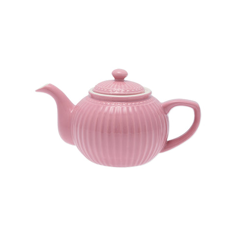 GREENGATE Tea pot ALICE porcelain stoneware pink 1 liter 25x15x15 cm