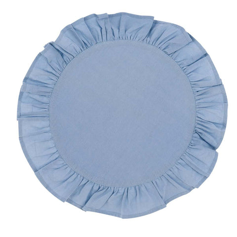 Blanc Mariclò Set of two round cotton placemats "Frill" Shabby 33x33 cm