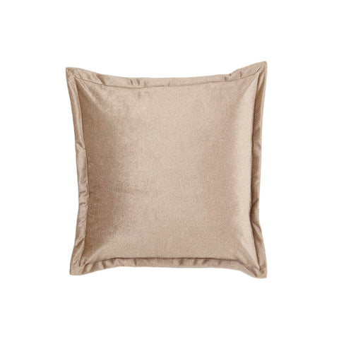 BLANC MARICLO' Square decorative cushion TEMPERA velvet beige polyester 45x45 cm