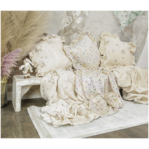 L'Atelier 17 Shabby fleece plaid "Soft" 130x160 cm 3 variants (1pc)