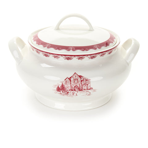 Nuvole di Stoffa Christmas porcelain tureen with lid "Toile de Noel"