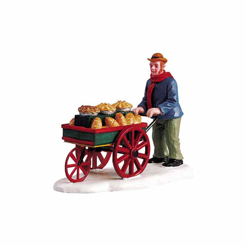 LEMAX Character with bread and cake trolley for your Christmas village