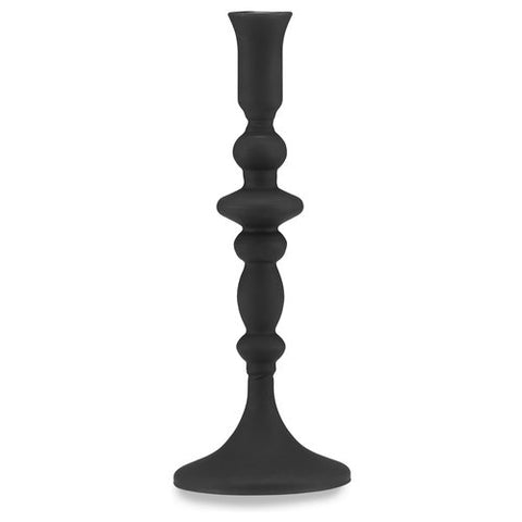 Fade Single table candlestick in black borosilicate glass Color glass "Living" Glamour, Modern h26 cm 2 variants