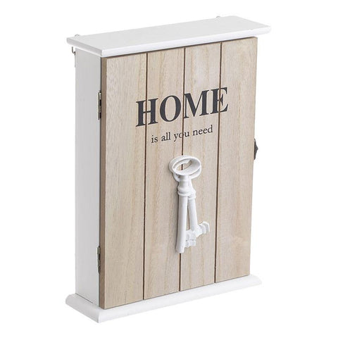 INART Wall key box with beige door and black writing 19x6x26cm