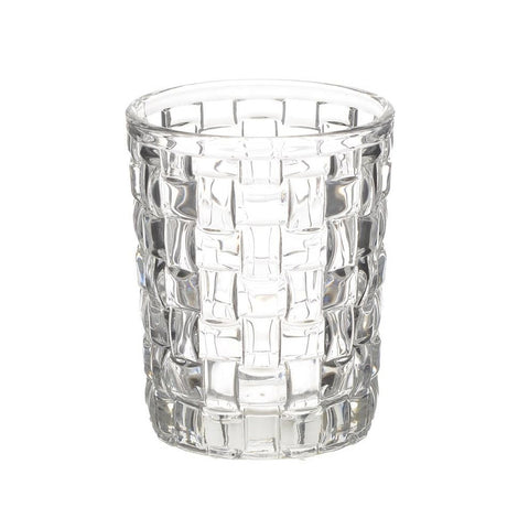 INART Set 6 bicchieri per whiskey vetro lavorato Ø8 H10 cm 3-60-095-0015