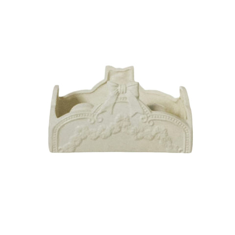 L'ARTE DI NACCHI Portabicchieri doppio ceramica bianco 21x12,5x11 cm TL-29