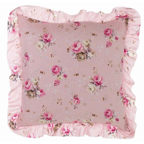 BLANC MARICLO' Furnishing cushion with pink OPHELIA frill 45x45 cm A30 –  Angelica Home Stabia