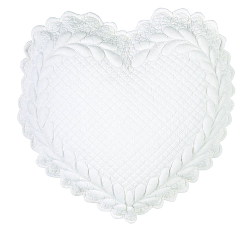 BLANC MARICLO' Ivory heart-shaped cushion 42x42 cm a2928099av