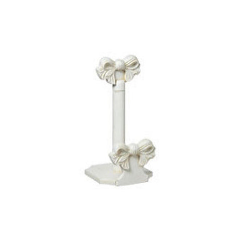 L'ART DI NACCHI Table paper holder with bows in white wood 16x16,5x31 cm