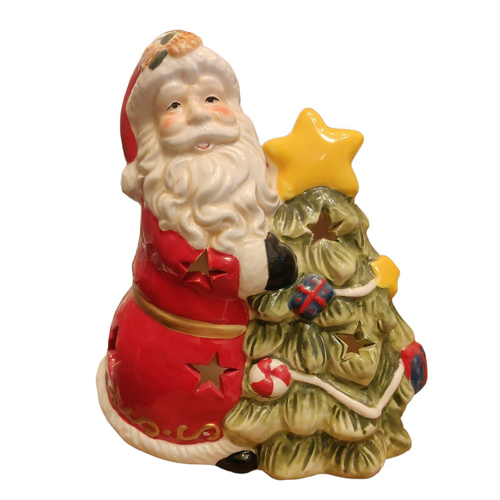 Jim Shore Heartwood Creek Babbo Natale Con Borsa, Multicolore, 19 cm Jim Shore Heartwood Creek Babbo Natale Con Borsa, Multicolore, 19 cm
