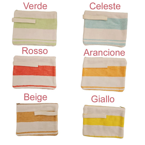 L'ATELIER 17 Women's beach clutch bag in velvet sponge 6 variants (1pc)
