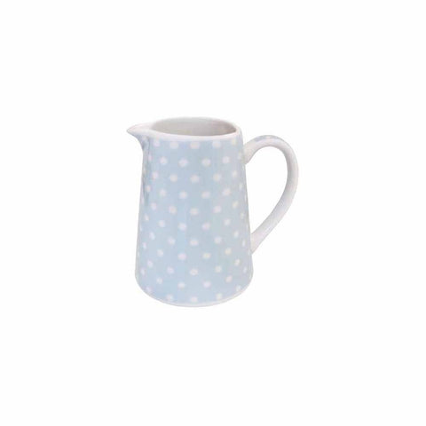 ISABELLE ROSE Light blue polka dot porcelain milk jug 170 ml IRPOR084