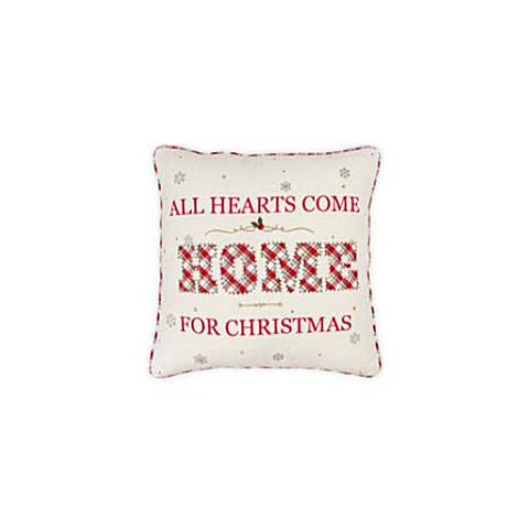 NUVOLE DI STOFFA Cuscino arredo quadrato cuscino natalizio cotone rosso 45x45 cm