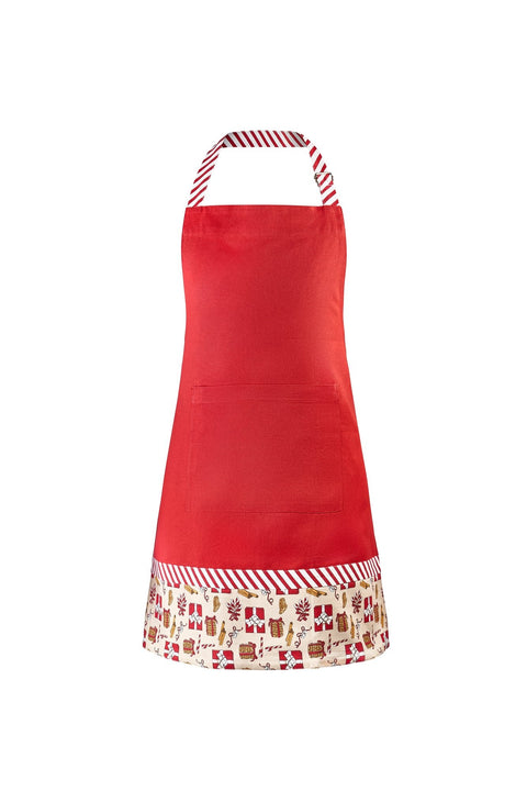 FABRIC CLOUDS Candy kitchen apron in red fabric 65x75 cm CNT14912
