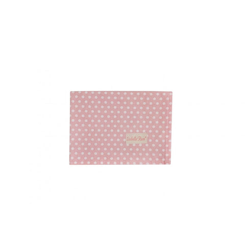 ISABELLE ROSE Strofinaccio da cucina POLKA rosa con pois bianchi 50x70 cm