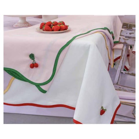 L'ATELIER 17 Rectangular cotton tablecloth with fruit "Fruttine" 3 variants