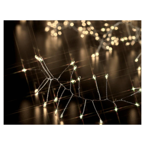 EDG Illuminations de Noël 300 micro LED ivoire multi-effets, câble 5 mètres