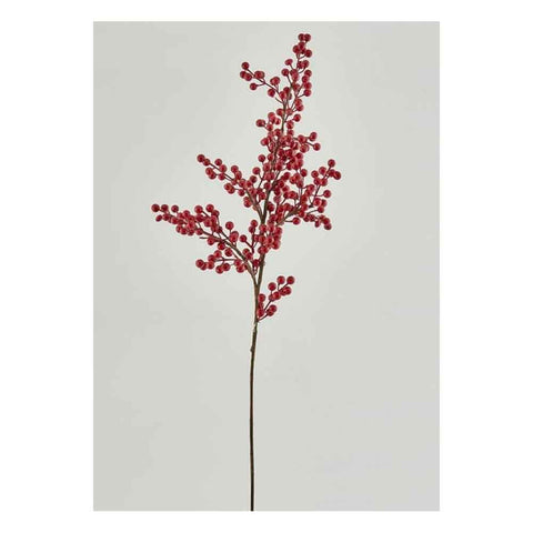 EDG Décoration florale de Noël branche de fruits rouges h110 cm