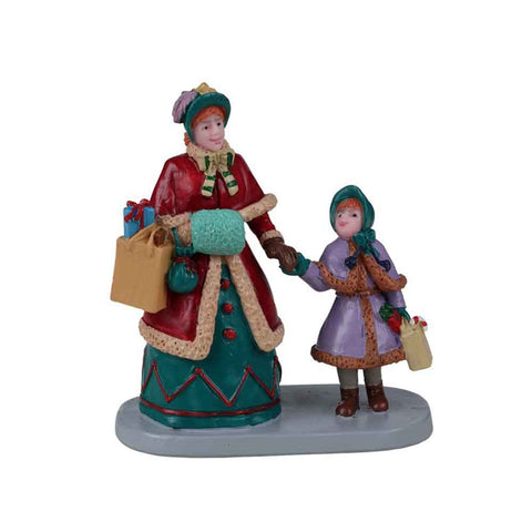 LEMAX Characters Shopping with Mum "Holiday Shopping With Mum" pour votre village de Noël