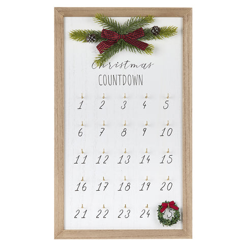 Nuvole di Stoffa Calendario dell'avvento in legno Queen Mary 30x50 cm