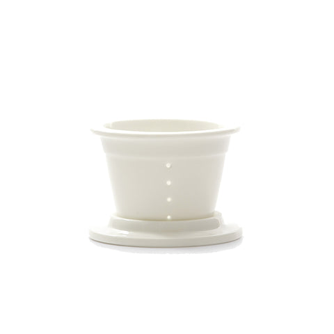WHITE PORCELAIN Filter with lid for porcelain infusion pot Ø12 H3 cm