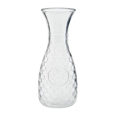 CLAYRE &amp; EEF Decorative bottle in transparent glass Motif Rooster Ø 11x26cm 1l