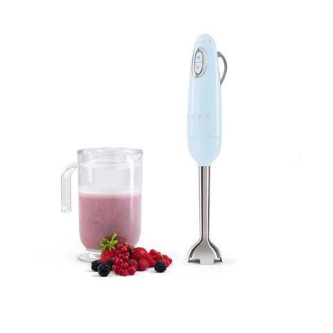 SMEG Hand blender stainless steel light blue with accessories 700 W HBF02PBEU