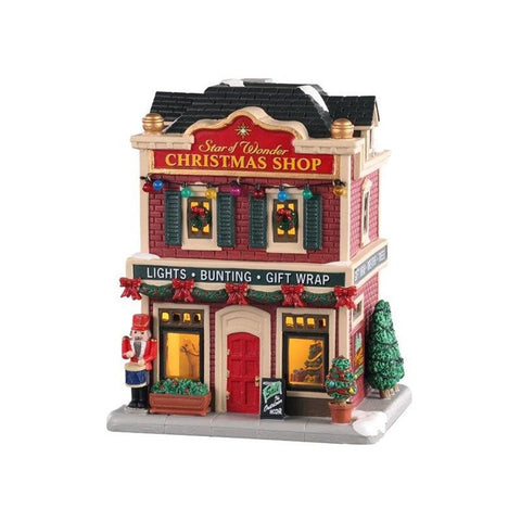 LEMAX Illuminated building "Star of Wonder Christmas Shop" in resin with led lights