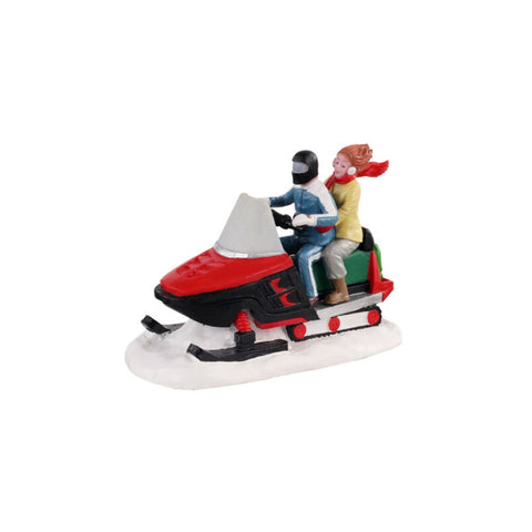 LEMAX Build your village Characters on snowmobile 7.4x10.5x5.3 cm