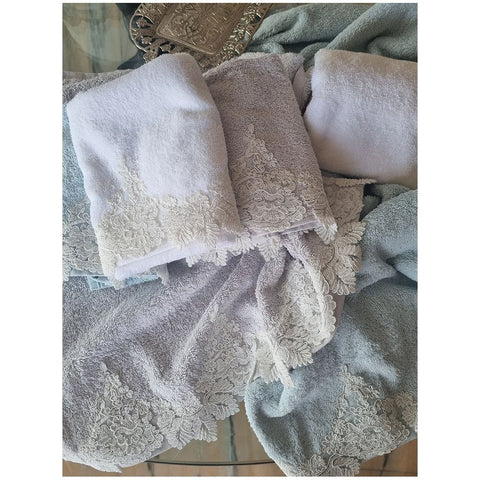 L'Atelier 17 Set 2 towels with "Marry me" Shabby Chic lace 6 variations (1pc)