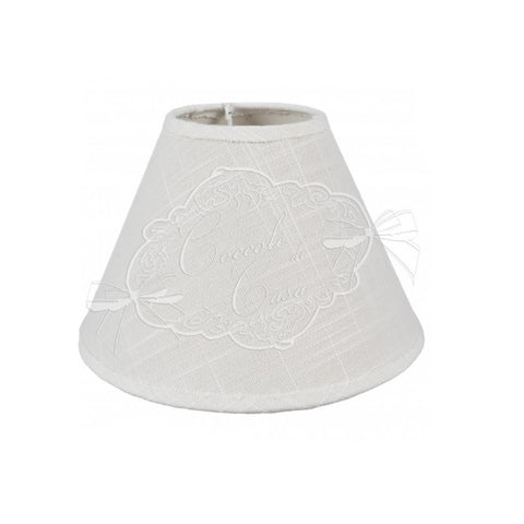 COCCOLE DI CASA Hat lamp shade white fabric clip system 8x15x19