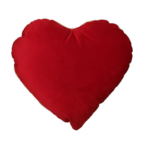 RIZZI Coussin de Noël coeur rouge arrondi en polyester Ø45 cm