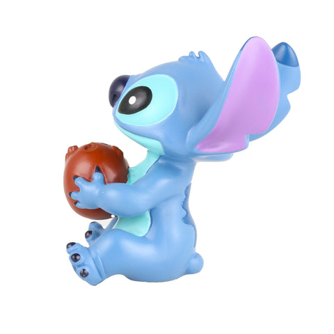 Figurine Disney Mini Stitch avec noix de coco "Lilo &amp; Stitch" en résine 6x6xh9 cm