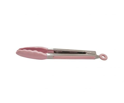 ISABELLE ROSE Pastel pink silicone kitchen tongs 27.5 cm IRSI34