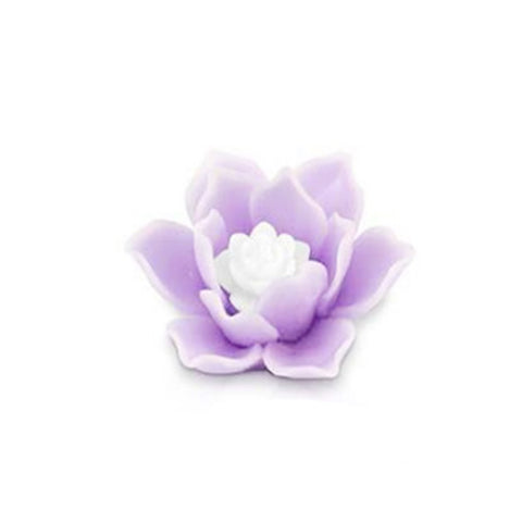 CERERIA PARMA Candle Lilac lotus flower scented decorative wax Ø15 x H7 cm