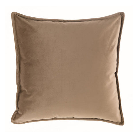 BLANC MARICLO' TEMPERA square decorative cushion dove gray velvet cushion 45x45 cm