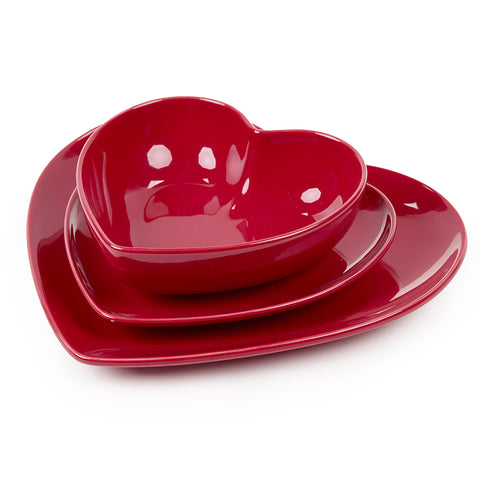 Nuvole di stoffa Servizio 6 posti 18 piatti cuore in ceramica Rogue –  Angelica Home Stabia